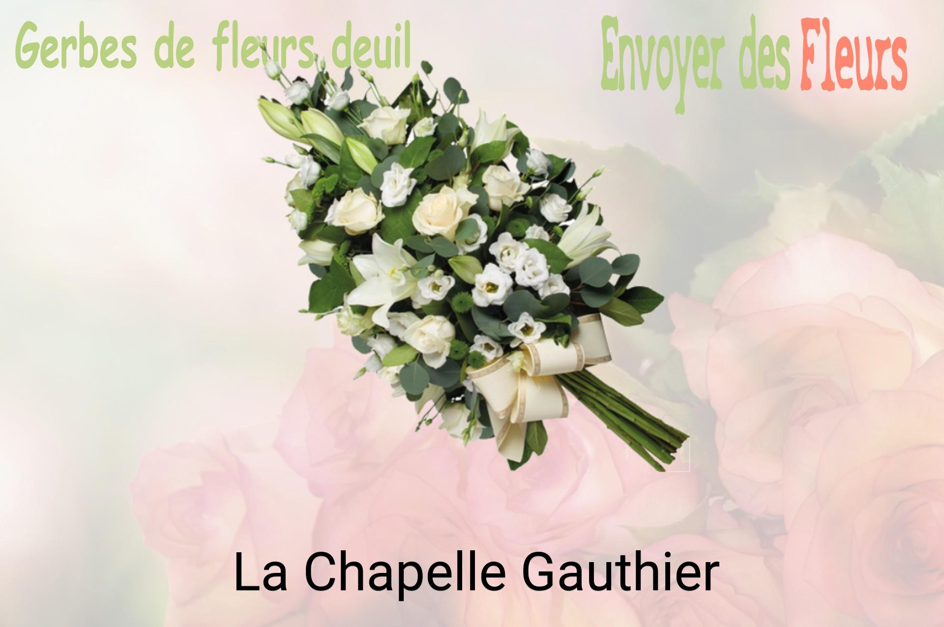 Gerbe de fleurs de deuil livrée à La Chapelle-Gauthier